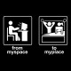 Shirt From myspace to myplace noir pour homme et femme