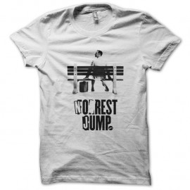 Shirt No rest jump parodie forrest gump blanc pour homme et femme
