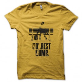 Shirt No rest jump parodie forrest gump jaune pour homme et femme