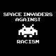 Shirt Space invaders against racism noir pour homme et femme