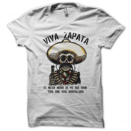 Shirt viva zapata blanc pour homme et femme