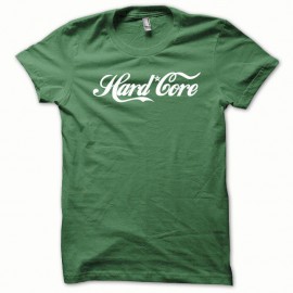 Shirt Hard Core Blanc/Vert Bouteille pour homme et femme