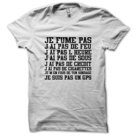 Shirt laissez moi tranquille blanc pour homme et femme