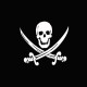 Shirt Pirates blanc/noir pour homme et femme