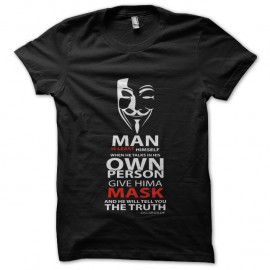 Shirt citation oscar wilde noir pour homme et femme
