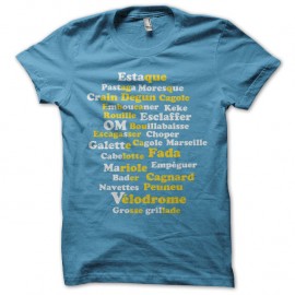Shirt expressions marseillaises bleu ciel pour homme et femme