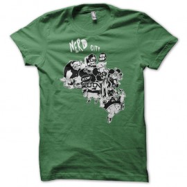 Shirt Nerd city vert pour homme et femme