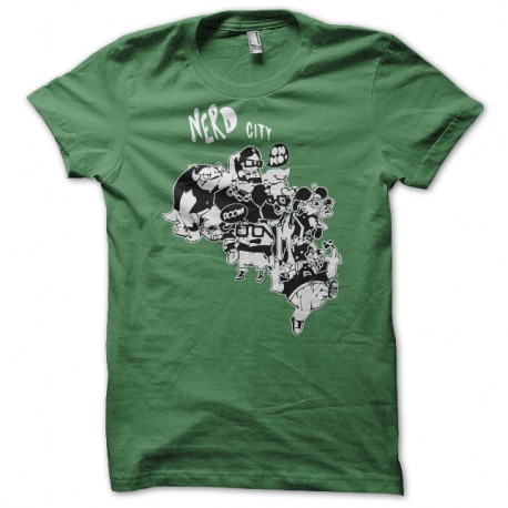 Shirt Nerd city vert pour homme et femme