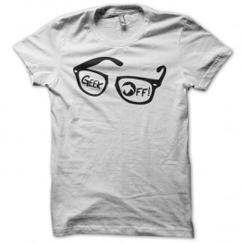 Shirt geek off blanc pour homme et femme