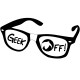 Shirt geek off blanc pour homme et femme