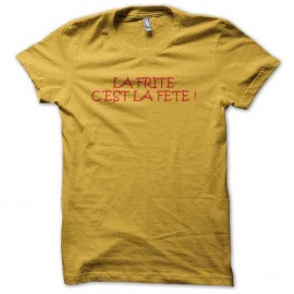 Shirt la frite c'est la fête jaune pour homme et femme