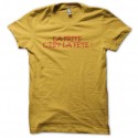 Shirt la frite c'est la fête jaune pour homme et femme
