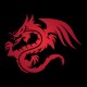 Shirt Dragon rouge noir pour homme et femme