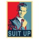 Shirt barney stinson suit up blanc pour homme et femme