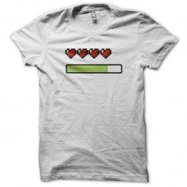 Shirt barre d energie jeux video blanc pour homme et femme