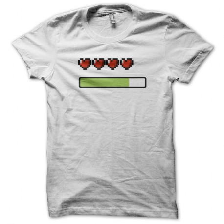 Shirt barre d energie jeux video blanc pour homme et femme