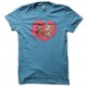 Shirt chien et chat amoureux bleu ciel pour homme et femme