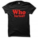 Shirt Who Fart rouge/noir pour homme et femme