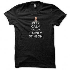Shirt keep calm and love barney stinson noir pour homme et femme