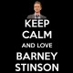 Shirt keep calm and love barney stinson noir pour homme et femme