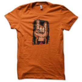 Shirt rock horns signe orange pour homme et femme