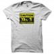 Shirt caution zombies crossing blanc pour homme et femme