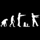 Shirt evolution homme zombie noir pour homme et femme