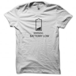 Shirt battery low blanc pour homme et femme