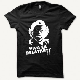 Shirt Parodie Einstein che guevara blanc/noir pour homme et femme
