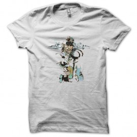 Shirt metal gear solid snake artistique blanc pour homme et femme