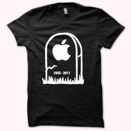 Shirt Steve Jobs RIP blanc/noir pour homme et femme