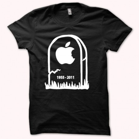 Shirt Steve Jobs RIP blanc/noir pour homme et femme