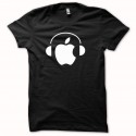 Shirt Apple Dj dub blanc/noir pour homme et femme