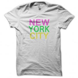 Shirt new york city blanc pour homme et femme