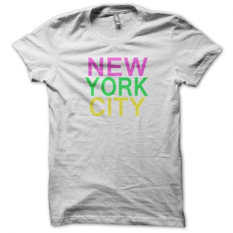 Shirt new york city blanc pour homme et femme