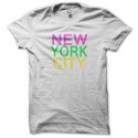 Shirt new york city blanc pour homme et femme