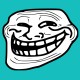 Shirt troll face turquoise pour homme et femme
