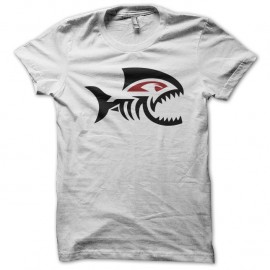 Shirt piranha blanc pour homme et femme