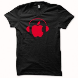 Shirt Apple Dj fashion rouge/noir pour homme et femme