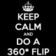 Shirt keep calm and do a 360' flip noir pour homme et femme