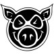 Shirt pig wheels blanc pour homme et femme