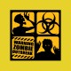 Shirt Zombie outbreak jaune pour homme et femme