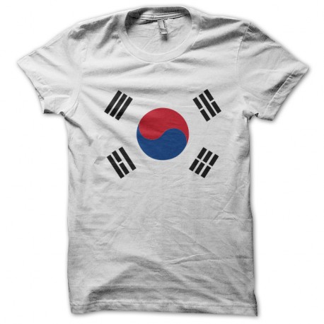 Shirt koree drapeau blanc pour homme et femme