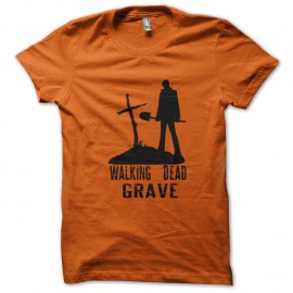 Shirt Walking Dead Grave orange pour homme et femme