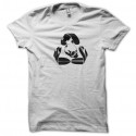 Shirt logo skateur blanc pour homme et femme