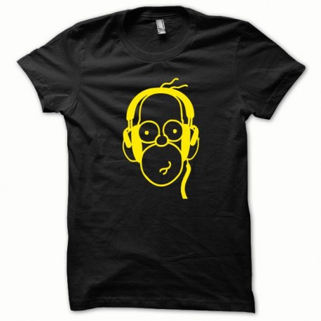 Shirt Parodie Homer dj jaune/noir pour homme et femme
