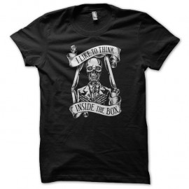 Shirt i like to think inside the box noir pour homme et femme