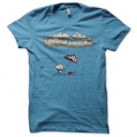 Shirt love story mushroom bleu ciel pour homme et femme