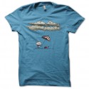 Shirt love story mushroom bleu ciel pour homme et femme
