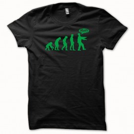 Shirt Evolution zombie version humour vert/noir pour homme et femme
